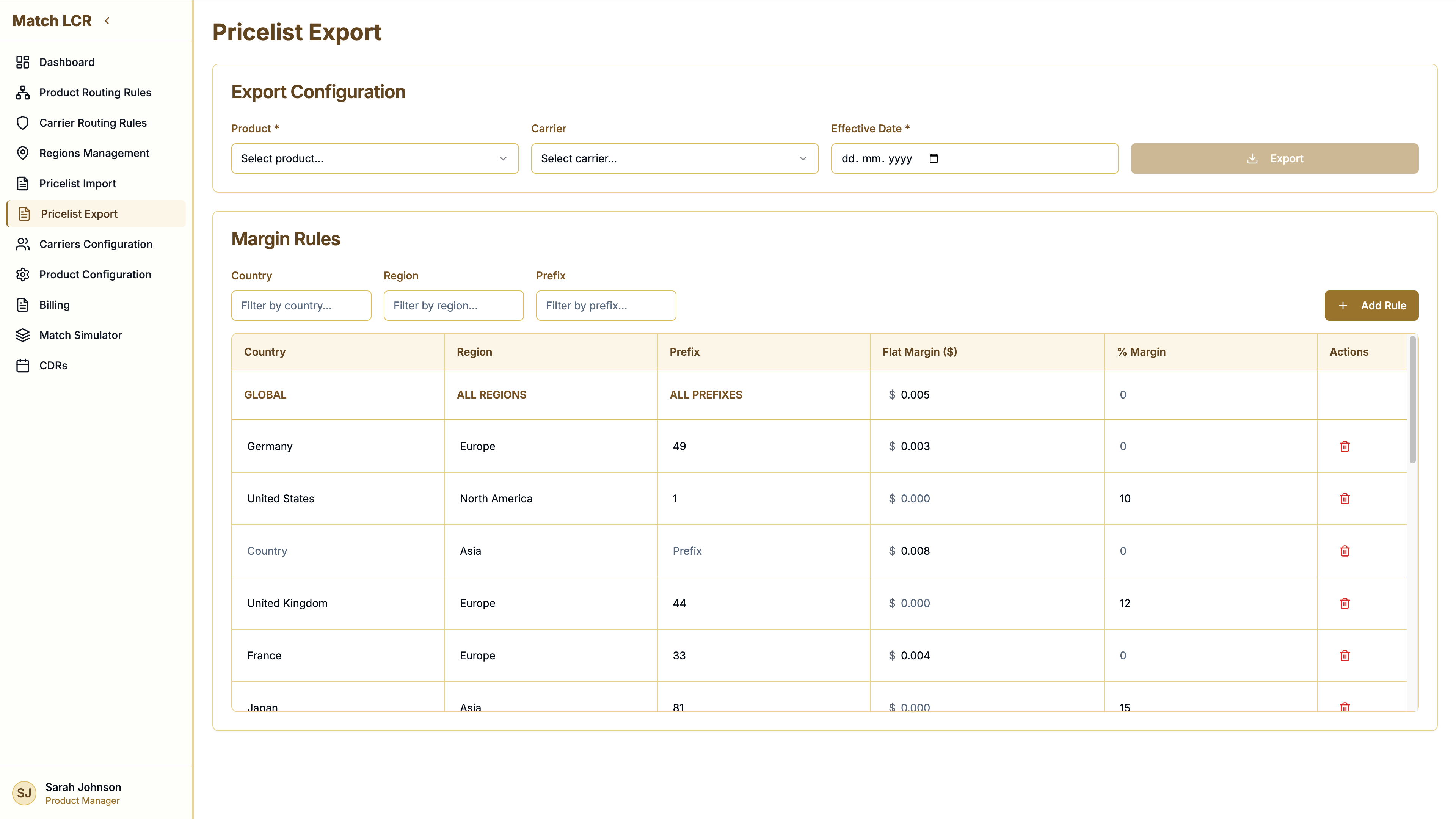 Intelligent Pricelist Generation